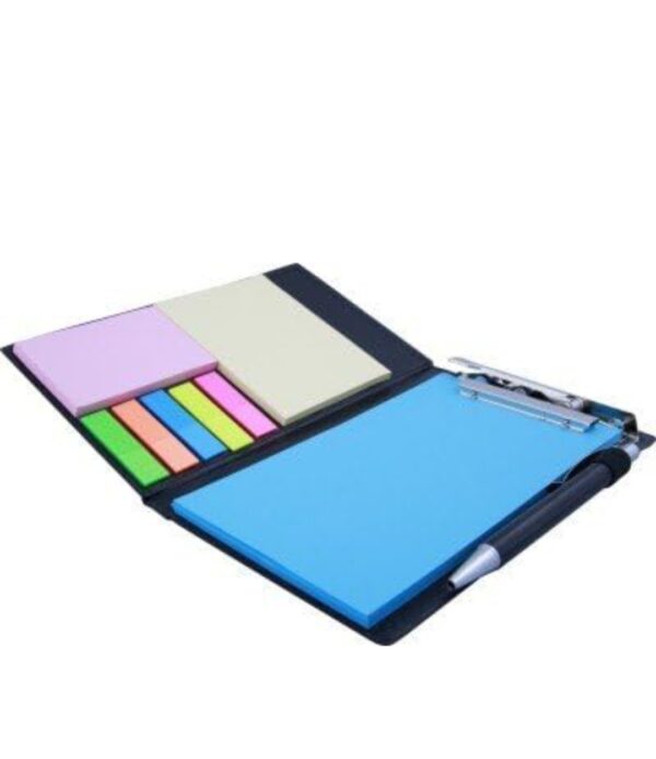 Note Pad/Memo Book with Sticky Notes & Clip Holder with Pen for Gifting - Image 4