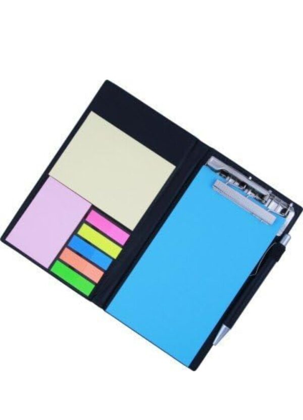 Note Pad/Memo Book with Sticky Notes & Clip Holder with Pen for Gifting - Image 11