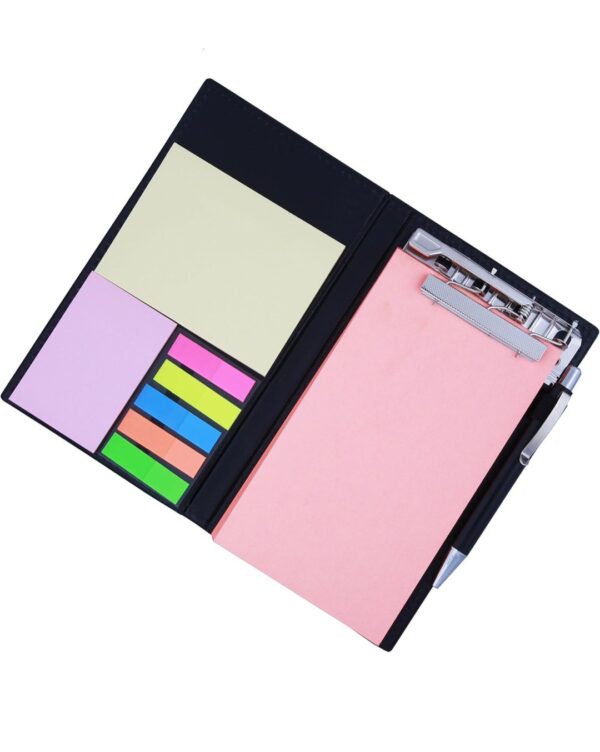 Note Pad/Memo Book with Sticky Notes & Clip Holder with Pen for Gifting - Image 14