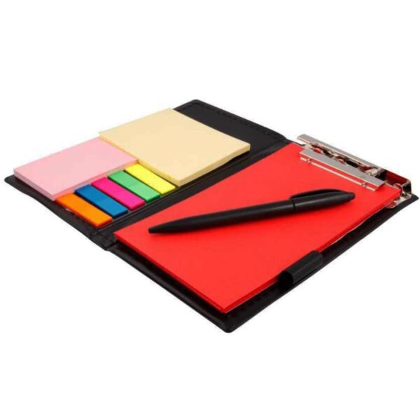 Note Pad/Memo Book with Sticky Notes & Clip Holder with Pen for Gifting - Image 13