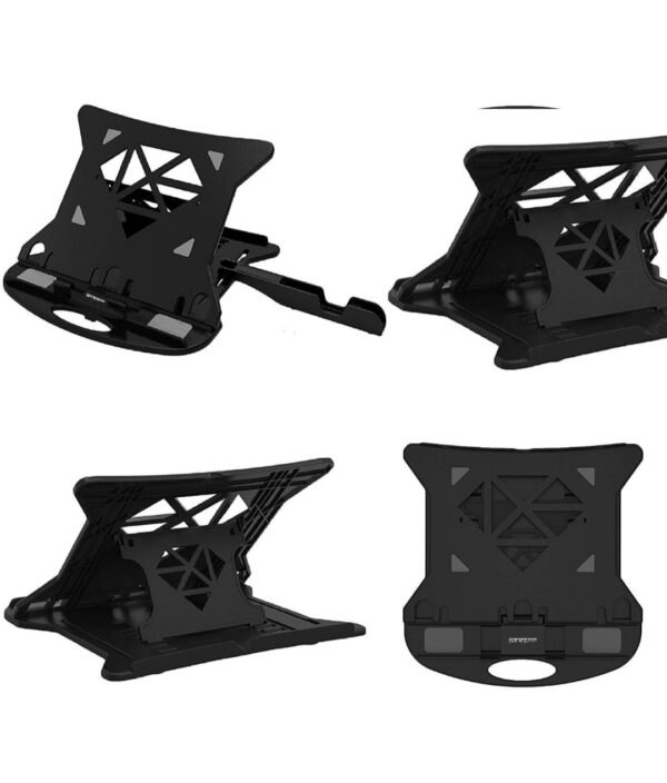 Dyazo 6 Angle Foldable & Portable Laptop Riser Stand Made with Aluminum Alloy |Compatible for Dell, Mac Book Air/Pro, Lenovo Acer Hp Asus & Other Laptop from 11.6 inch to 15.6 Inches- Black - Image 3